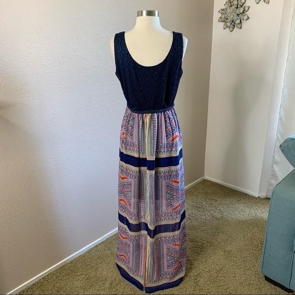 Luxology Maxi Summer Bohemian Patchwork Dress Sz.8 - Picture 4 of 13
